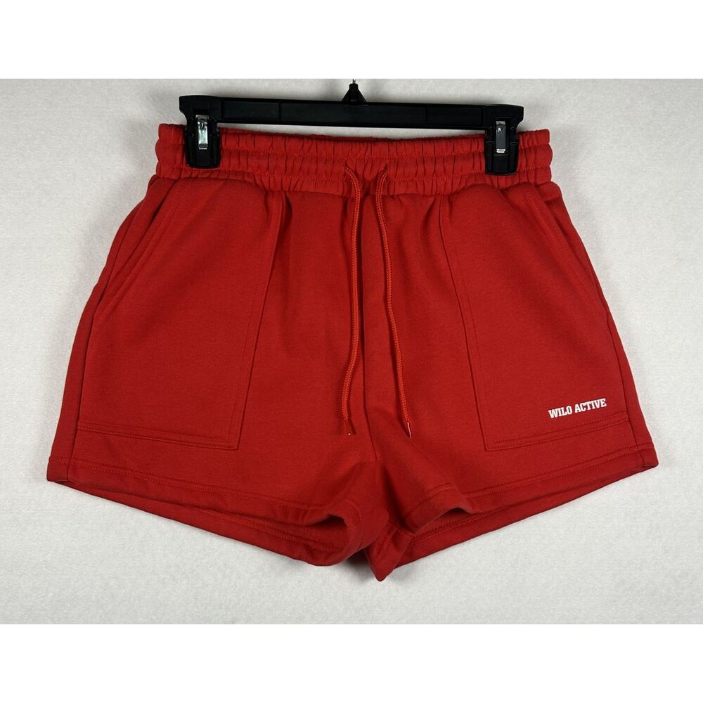 WILO The Label Red Fleece Active Shorts Size S - New With Tags